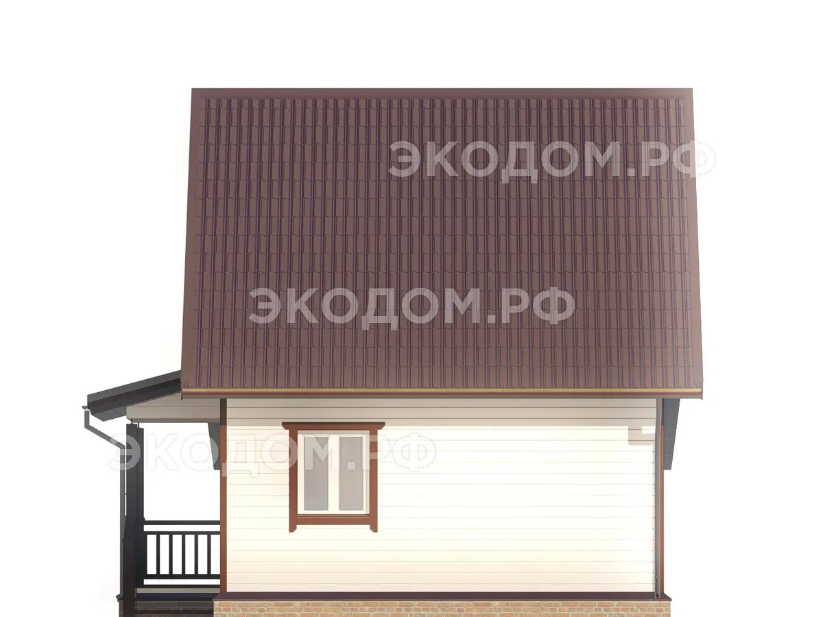 Дом 10x6 - дом из бруса 10х6 - фасад 4