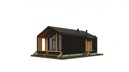 Дом в стиле Barnhouse 6,7х8,5 м